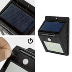 tectake 10 Venkovních nástěnných svítidel LED integrovaný solární panel a detektor pohybu