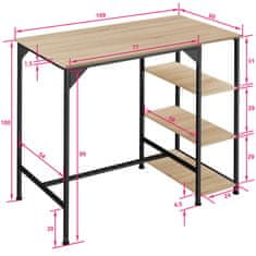 tectake Barový stůl Cannock 109x60x100cm