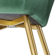 tectake 2x Židle Marilyn sametový vzhled zlatá
