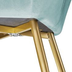tectake 4x Židle Marilyn sametový vzhled zlatá