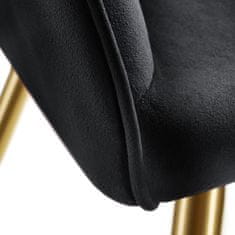 tectake Židle Marilyn sametový vzhled zlatá