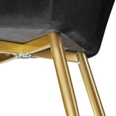 tectake Židle Marilyn sametový vzhled zlatá