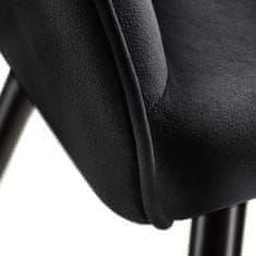 tectake Židle Marilyn sametový vzhled černá
