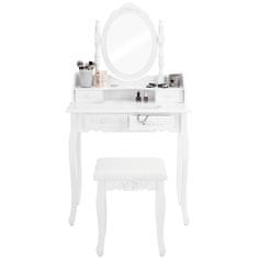 tectake Kosmetický toaletní stolek BAROK zrcadlo a stolička