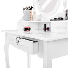 tectake Kosmetický toaletní stolek BAROK zrcadlo a stolička