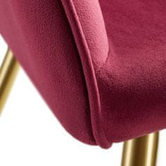 tectake 4x Židle Marilyn sametový vzhled zlatá