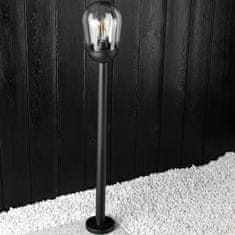 LUMILED Zahradní lampa E27 venkovní černý stĺp OVALIS 100cm