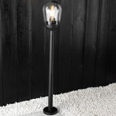 LUMILED Zahradní lampa E27 venkovní černý stĺp OVALIS 100cm