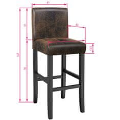 tectake 2 Barové židle dřevěné