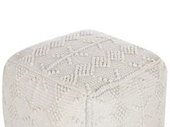 Beliani Bavlněný puf 40 x 40 cm bílý WARANGAL