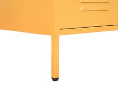 Beliani Žlutá kovová kancelářská skříňka FROME