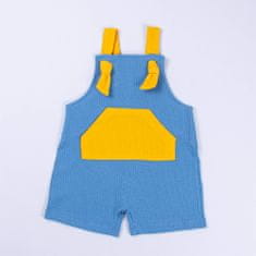Kidaxi Letní laclače kratasy s kapsou z bavlny, modrá, 68