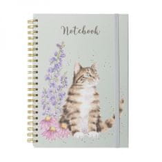 Aladine Zápisník s kroužkovou vazbou A4 Wrendale Designs – kočka a květiny