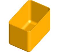 ArtPlast Box do zásuvek a organizérů, 90x57x64mm, žlutý