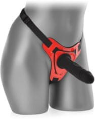 XSARA Pevný strap-on silikonový umělý penis žilnaté dildo - 75678208