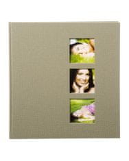 Goldbuch Klasické šité fotoalbum na fotografie na růžky 60 stran , 30 bílých papírových listů Style Taupe