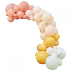 MojeParty Sada balónků na balónkový oblouk Pastelově žlutá/růžová 75 ks