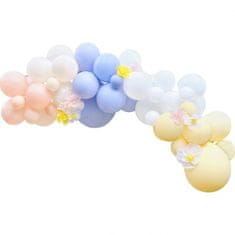 MojeParty Jarní party - Sada balónků na balónkový oblouk 60 ks s květy