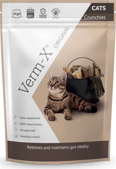 Verm-X Verm-X Přírodní granule proti střevním parazitům pro kočky 120g