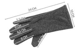 Trizand Zimní rukavice na dotykové displeje 2v1 šedá ISO 6412