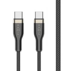 FIXED Krátký nabíjecí a datový opletený kabel s konektory USB-C/USB-C a podporou PD, 0.5m, USB 2.0, 100W FIXDB-CC05-BK, černý