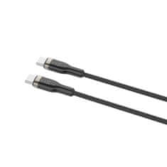 FIXED Krátký nabíjecí a datový opletený kabel s konektory USB-C/USB-C a podporou PD, 0.5m, USB 2.0, 100W FIXDB-CC05-BK, černý