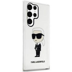 Karl Lagerfeld KLHCS23LHNIKTCT hard silikonové pouzdro Samsung Galaxy S23 ULTRA 5G transparent Ikonik Karl Lagerfeld