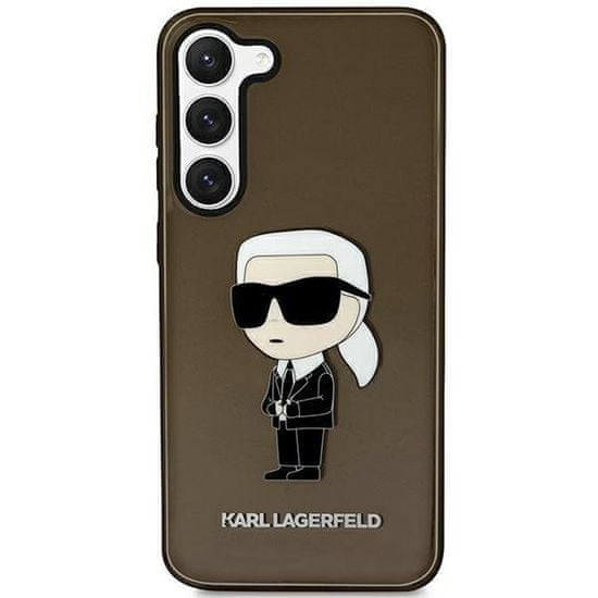 Karl Lagerfeld KLHCS23MHNIKTCK hard silikonové pouzdro Samsung Galaxy S23 PLUS 5G black Ikonik Karl Lagerfeld