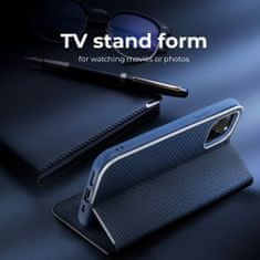 FORCELL Pouzdro / obal na Samsung Galaxy S23 Plus modré - knížkové LUNA Book Carbon
