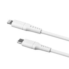 FIXED Dlouhý nabíjecí a datový Liquid silicone kabel s konektory USB-C/Lightning a podporou PD, 2m, MFI FIXDLS-CL2-WH, bílý