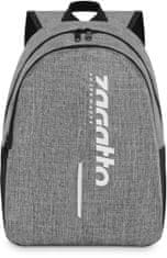 ZAGATTO Pánský sportovní batoh šedá, unisex školní batoh, dvoukomorový batoh pro mládež 30L, lehký a prostorný městský batoh pro ženy a muže, pojme formát A4, 40x30x25 / ZG698