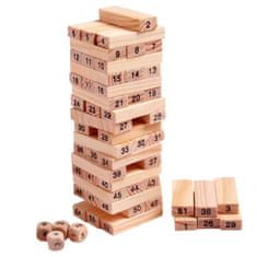 ER4 dřevěná hra s kývající se věží 54ks