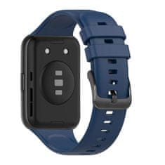 FIXED Silikonový řemínek Silicone Strap pro Huawei Watch FIT2 FIXSSTB-1055-BL, modrý