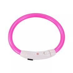 Surtep Animals LED světelný obojek USB obvod 20-65 cm Růžová