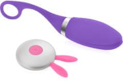 XSARA Vibrační vajíčko s ovladačem vaginální a anální masažér - 12 funkcí fialová barva - 72605090