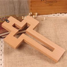 Dřevěný kříž na zeď 21,5cm