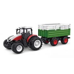 Amewi Trade Amewi RC Traktor s vozem pro zvířata, světla, zvuk 1:24 