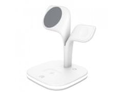 Bomba Designová stolní Qi 5v1 nabíječka pro Apple s LED světlem UD22 Barva: Bílá