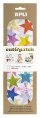 Apli Cut&Patch papír 30 x 50 cm - Hvězdy barevné 3 ks