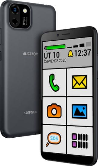 Aligator S5550 Senior, 2GB/16GB, Black