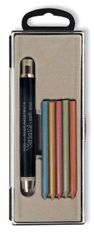 Koh-i-Noor černá tužka Versatil 5,6 mm Soft + 6 metalických barevných tuh v pouzdře
