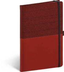 Presco Group NOTIQUE Notes Skiver červenovínový, linkovaný, 13 x 21 cm