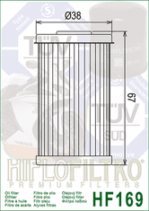 Hiflofiltro Olejový filtr HF169