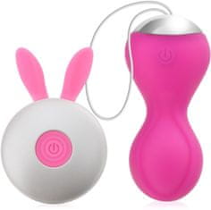 XSARA Stimulační vaginální vajíčko vibrační venušiny kuličky - 12 funkcí + ovladač - 71289816