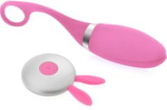 XSARA Vibrační vajíčko s ovladačem vaginální a anální masažér - 12 funkcí růžová barva - 72188022