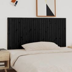 Greatstore Nástěnné čelo postele černé 185x3x90 cm masivní borové dřevo