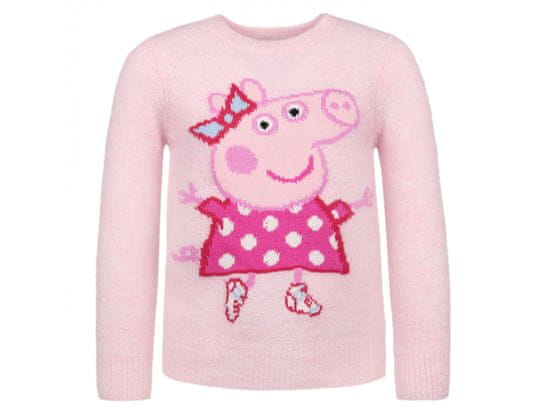 sarcia.eu Peppa Pig Světle růžový svetr pro dívky, teplý
