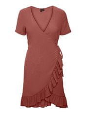 Vero Moda Dámské šaty VMHAYA Regular Fit 10265446 Marsala (Velikost S)
