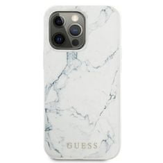 Guess GUHCP13XPCUMABK hard silikonové pouzdro iPhone 13 Pro MAX 6.7" white Marble