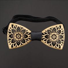 AMADEA Dřevěný motýlek k obleku - motiv květiny 11 cm, český výrobek